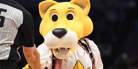 Nuggets mascot hanging by a thread